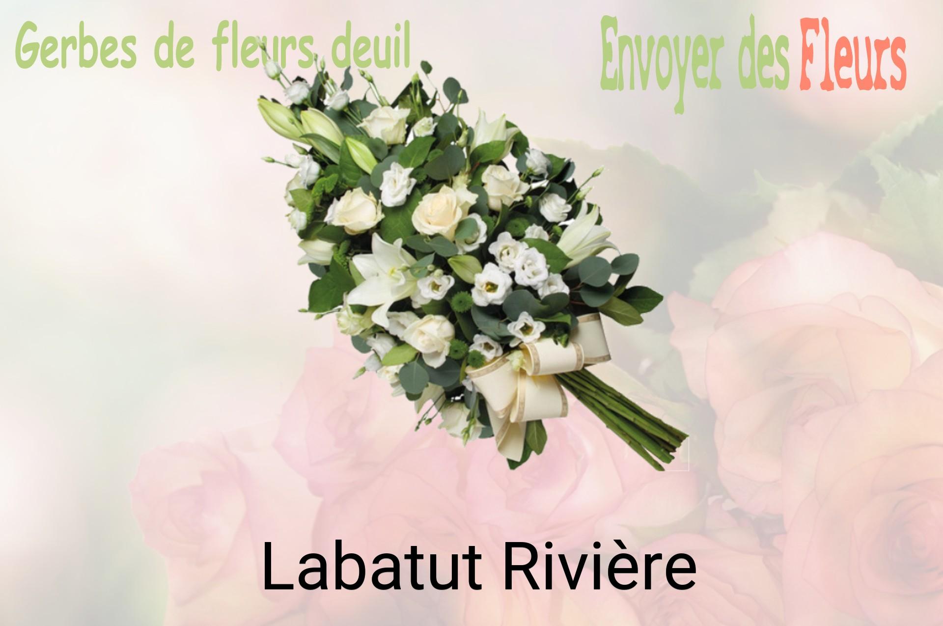 Gerbe de fleurs de deuil livrée à Labatut-Rivière